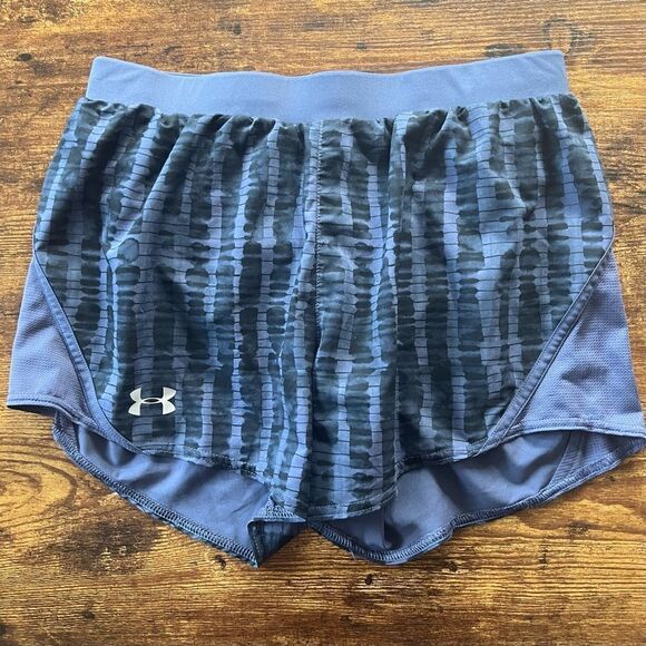 Under Armour Blue & Black Patterned Athletic Running Shorts - Picture 5 of 13